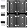 Afoxsos 1.5 x 3.5 Aluminium Alloy Deck Railing Brackets Connector Corrosion Resistant 4-Piece Black 59SA05233