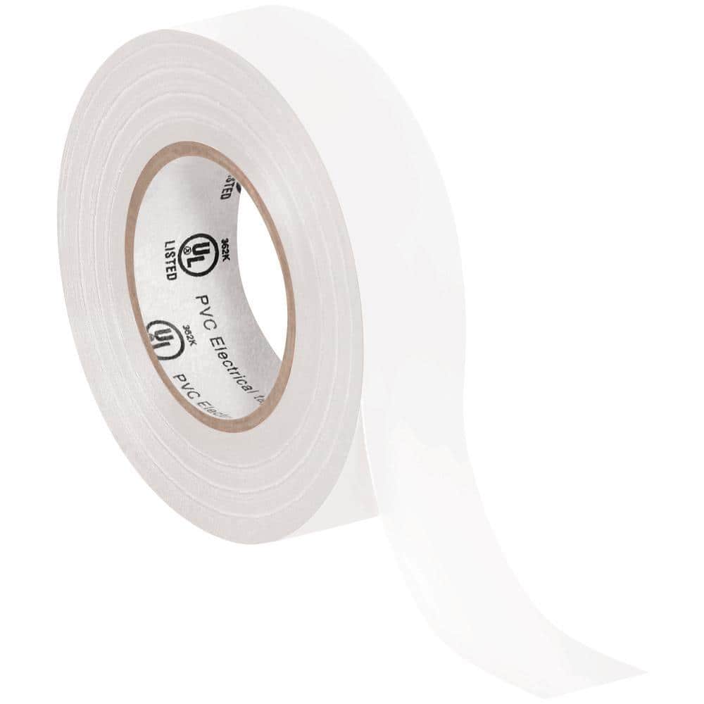 3/4 in. x 20 yds. White Electrical Tape (200/Case)