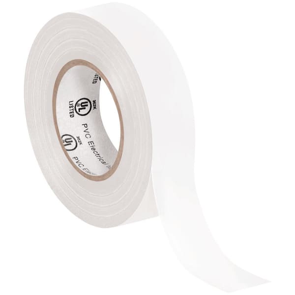 3/4 in. x 20 yds. White Electrical Tape (200/Case)