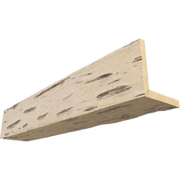 Ekena Millwork Endurathane 10 in. H x 12 in. W x 8 ft. L Pecky Cypress Driftwood Faux Wood Beam