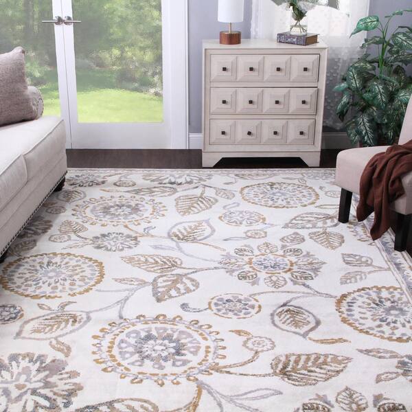 Superior Lille Traditional Floral Indoor Area Rug, 8x10 ft