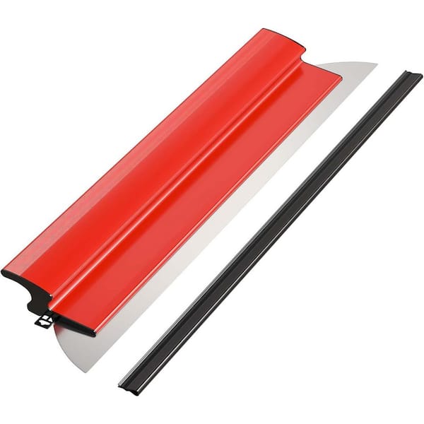 KIWDZFU 32 in. Stainless Steel Skimming Blade with Ergonomic Handle for Drywall Repair and Coating