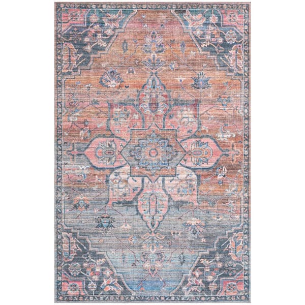 Unique Loom Nostalgia Gem Multi 6 ft. x 9 ft. Machine Washable Area Rug
