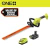 RYOBI ONE+ 18V 22 in. Lithium-Ion Electric Hedge Trimmer Cordless with 2.0 Ah Battery and Charger P2690