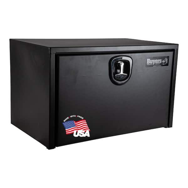 18 in. x 18 in. x 30 in. Matte Black Textured Steel Underbody Truck Tool Box