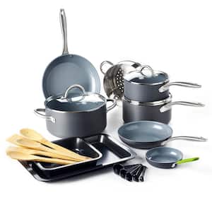 Cookware Set Primaware 18 Piece Non-stick Steel Gray for Electric
