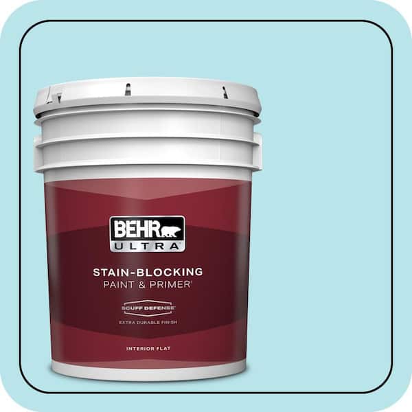 BEHR ULTRA 5 gal. #510A-3 Fresh Water Extra-Durable Flat Interior Paint & Primer