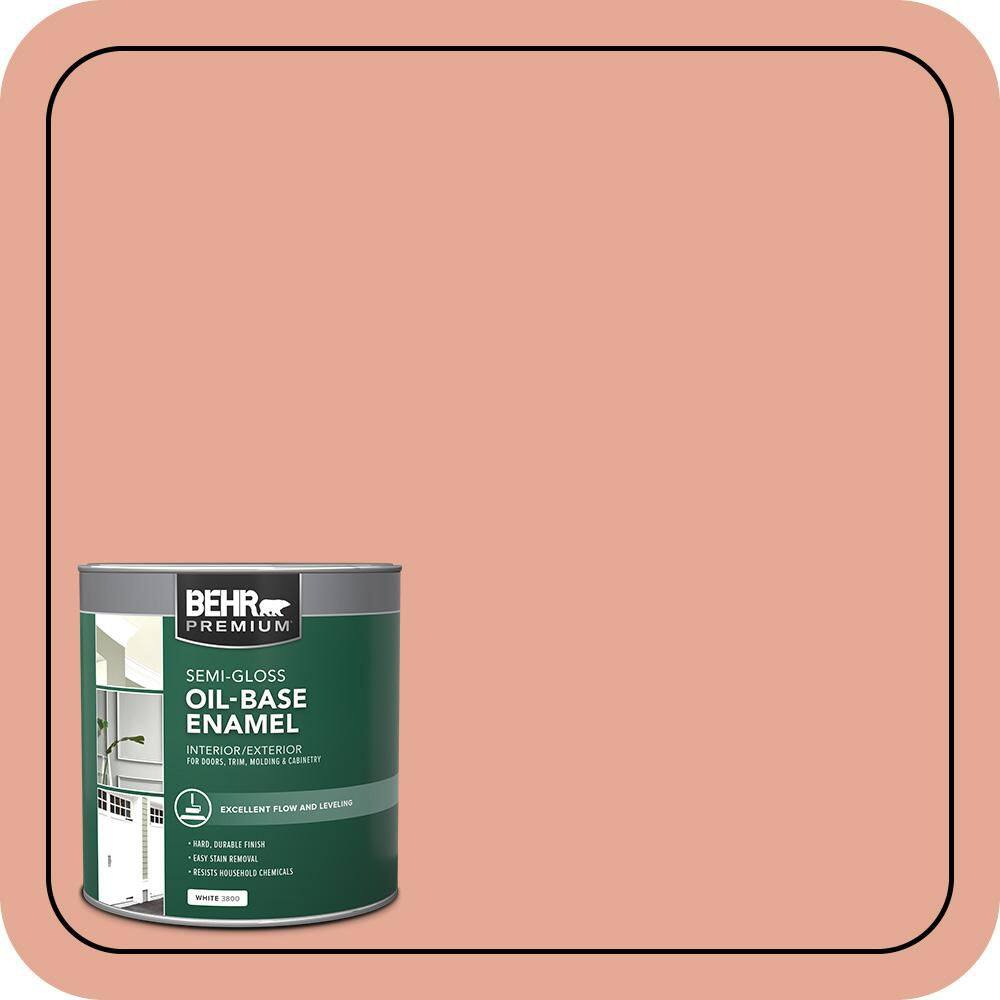 1 qt. #M190-4 California Coral Oil-Base Semi-Gloss Enamel Interior/Exterior Paint product image for price tracking