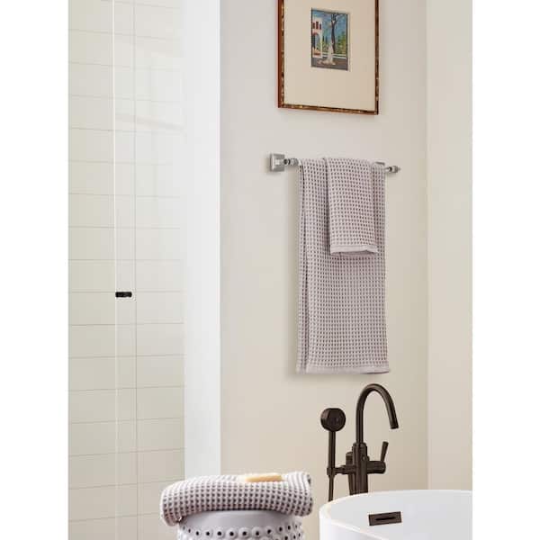 Glacio 18 in. (457 mm) L Towel Bar in Clear/Brushed Nickel