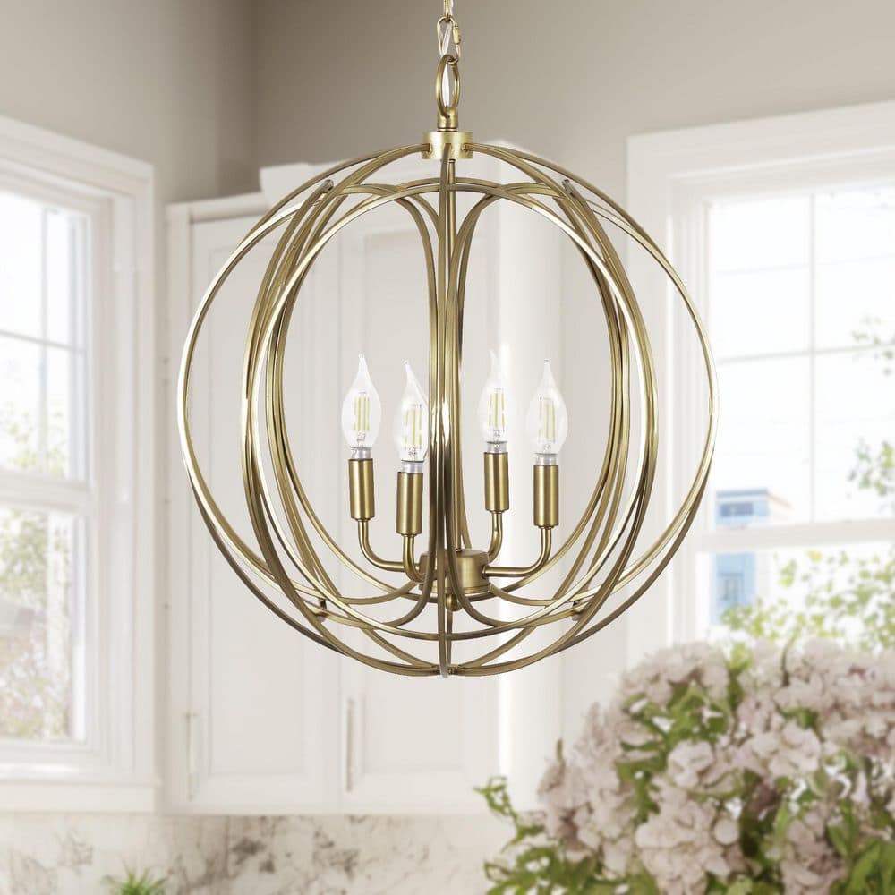 Brass 4-Light Chandelier price history on PriceWatchPro