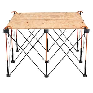 30 in. x 48 in. x 48 in. Steel Centipede Work Support Sawhorse with Accessories