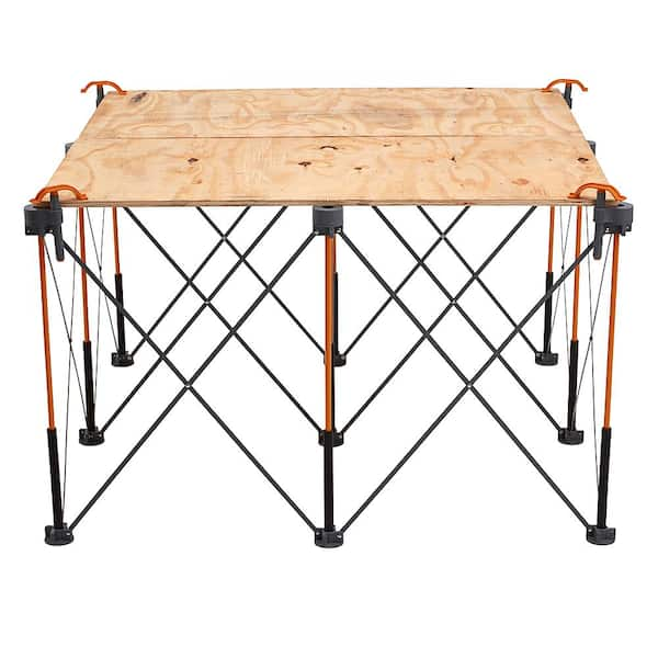 30 in. x 48 in. x 48 in. Steel Centipede Work Support Sawhorse with Accessories