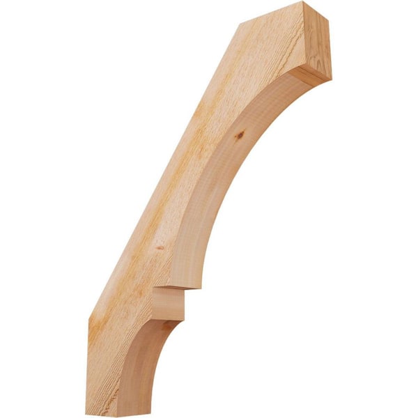 Ekena Millwork 4"W x 22"D x 30"H Balboa Rough Sawn Knee Brace, Western Red Cedar