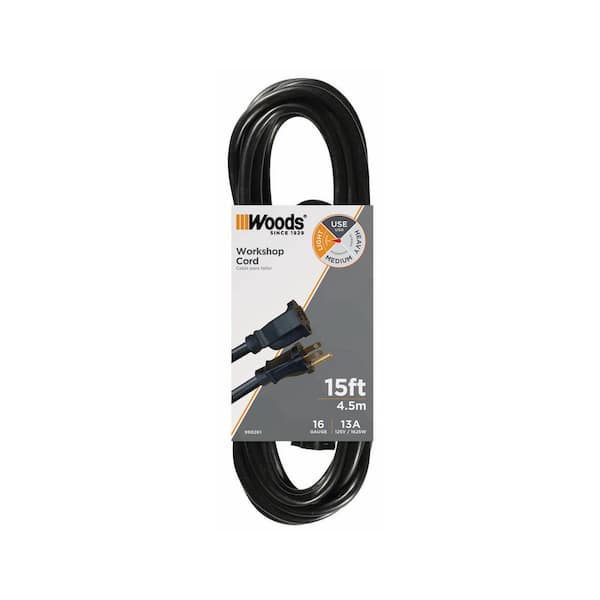 15 ft. 16/3 SJTW Outdoor Light-Duty Extension Cord