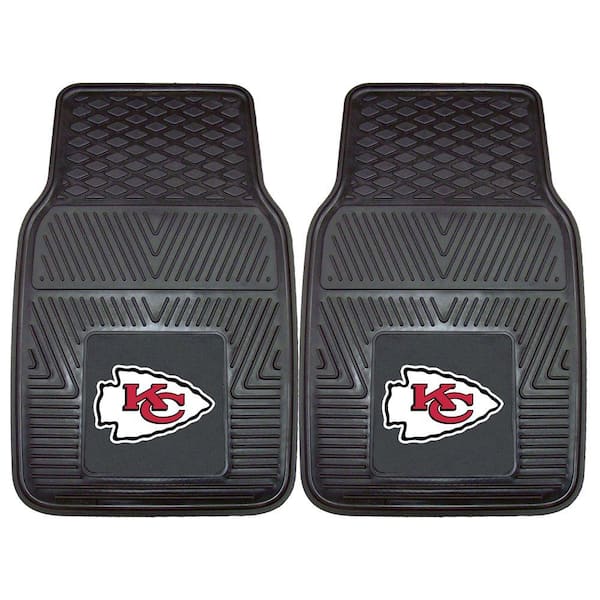 FANMATS Kansas City Chiefs 18 in. x 27 in. 2-Piece Heavy Duty Vinyl Car Mat