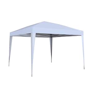 10 ft. x 10 ft. White Outdoor Instant Shelter Canopy Tent Pop-Up Tent