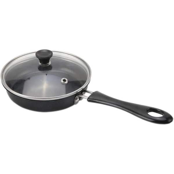 Omelette Pans Stainless Steel 1-Piece Maifan Stone Coating Frying Pan Stainless Steel with Glass Lid
