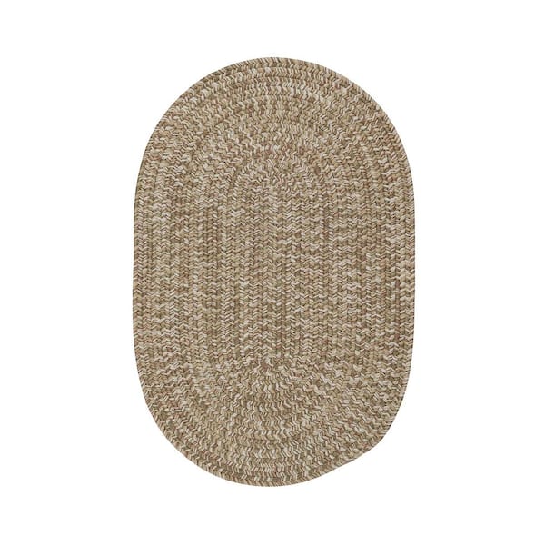 Colonial Mills Carrington Tweed Natural 5 ft. x 8 ft. Oval Indoor/Outdoor Area Rug