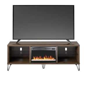 Concord Walnut Fireplace TV Stand Fits TV's up to 70 in. with Electric Fire Place