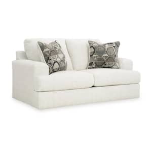 70 in. Multicolor Solid Print Polyester 2-Seater Loveseat with 2 Pillows