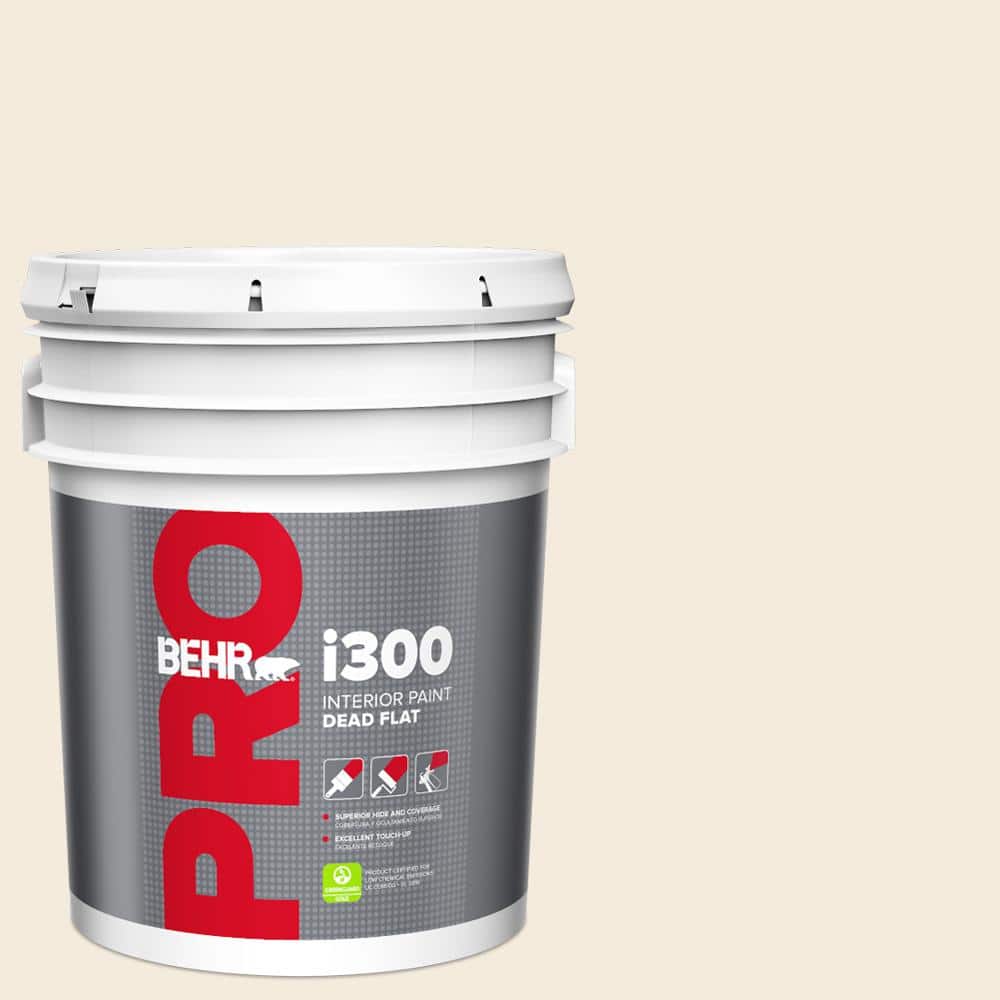 BEHR PRO 5 gal. PPU510 Heavy Cream Dead Flat Interior Paint PR31005