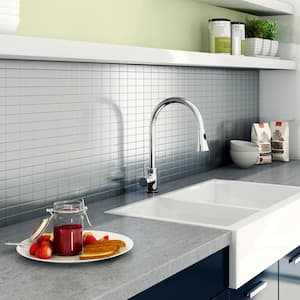 Subway Silver Stainless Steel 12.2 in. x 11.81 in. x 5mm Metal Peel and Stick Wall Mosaic Tile (6 sq. ft. / Case)
