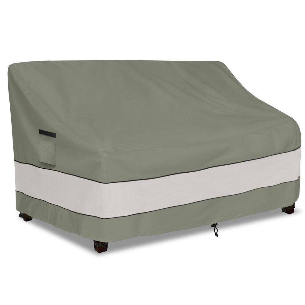 58 in. W x 32.5 in. D x 31 in. H Grey and Green Outdoor Sofa Cover, Waterproof Heavy Duty Patio Furniture Covers price history on PriceWatchPro