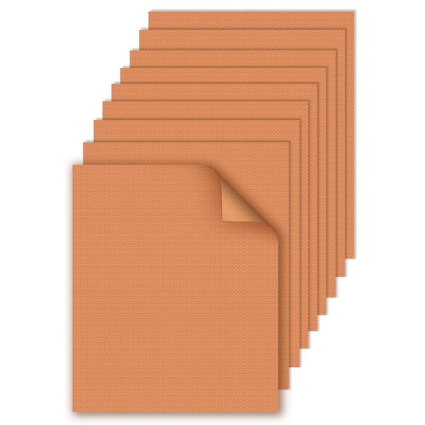 9-Piece Grill Mats Outdoor, Non-Stick Heavy Duty Reusable, Easy Clean Copper for Gas Charcoal Electric