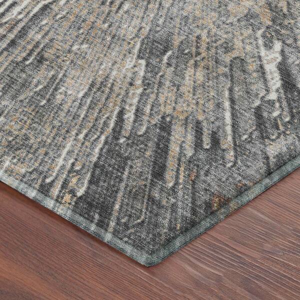 Mayfield Premium Machine Washable Abstract AMF2283 Copper 2 ft. x 3 ft. Accent Rug