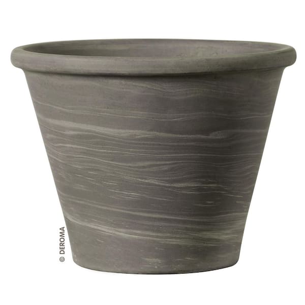 Graphite DUO VASUM 6.7 in L x 6.7 in W x 4.96 in H Gray Indoor/Outdoor Clay Planter
