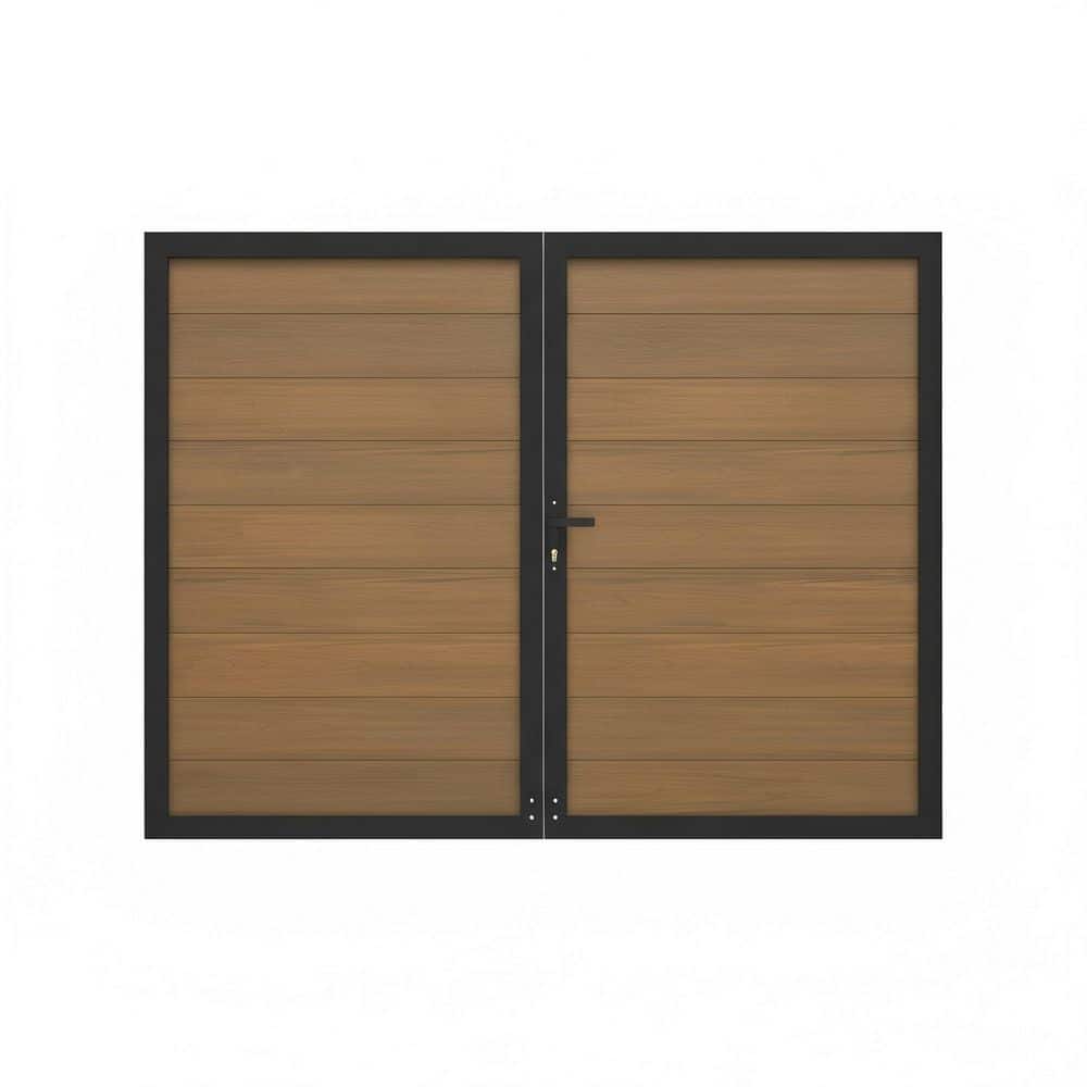 Outdoor 6 ft. W x 6 ft. H Brown Composite Panel Fence Gate Kit for Garden Privacy price history on PriceWatchPro