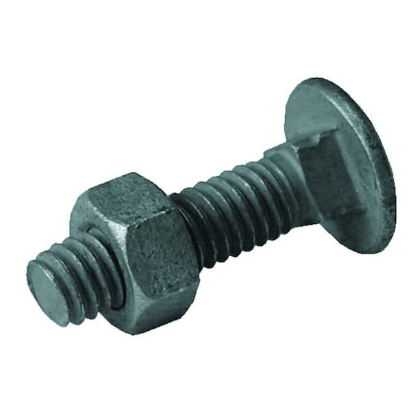 YARDGARD 5/16 in. x 1-1/4 in. Galvanized Steel Carriage Bolts with Nuts (20-Pack)