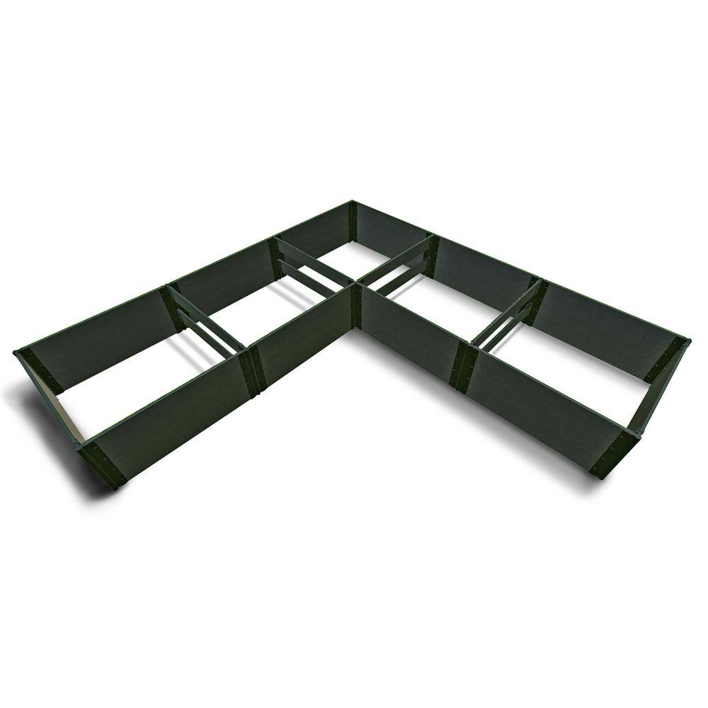 Frame It All 12 ft. x 12 ft. x 22 in. 1 in. Profile Weathered Wood