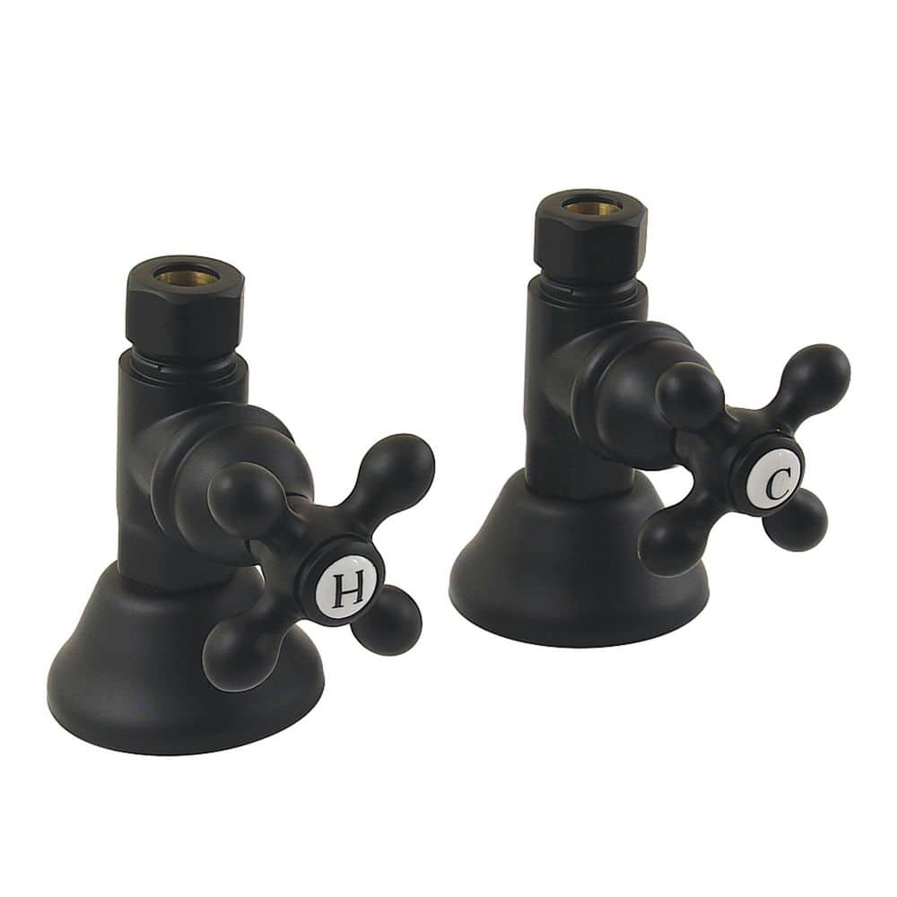 Trimscape 1/2 in. NPT (FIP) x 1/2 in. Compression Brass Straight Shut Off Valve in Matte Black price history on PriceWatchPro