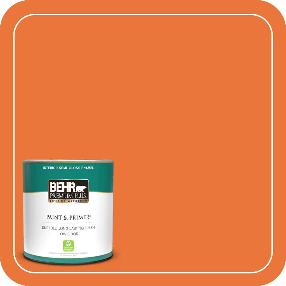 1 qt. Home Decorators Collection #HDC-MD-27 Tart Orange Semi-Gloss Enamel Low Odor Interior Paint & Primer price history on PriceWatchPro