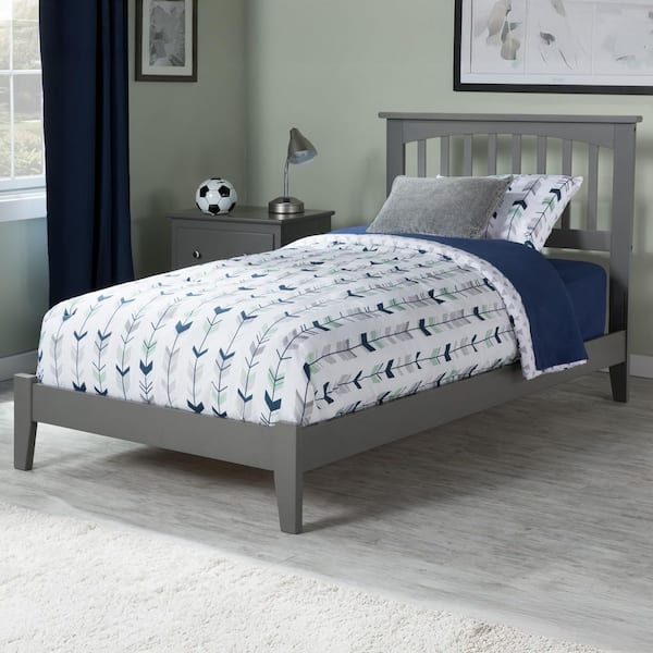 AFI Mission Twin Traditional Bed in Grey