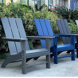 Grey High-Eco Recycled Plastic Morden Adirondack Chair