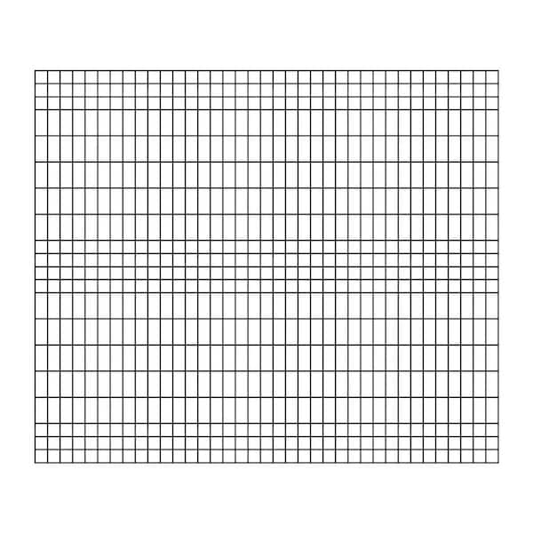 FORGERIGHT 5 ft. H x 6 ft. W Deco Grid Black Steel Fence Panel