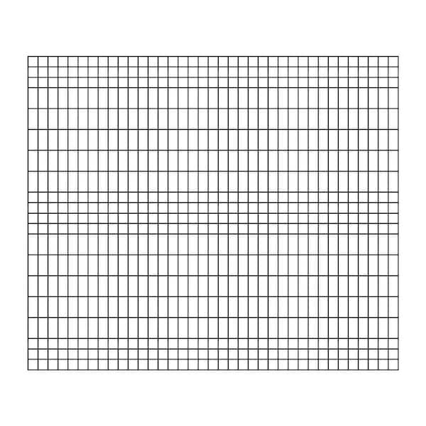 5 ft. H x 6 ft. W Deco Grid Black Steel Fence Panel (5-Pack)