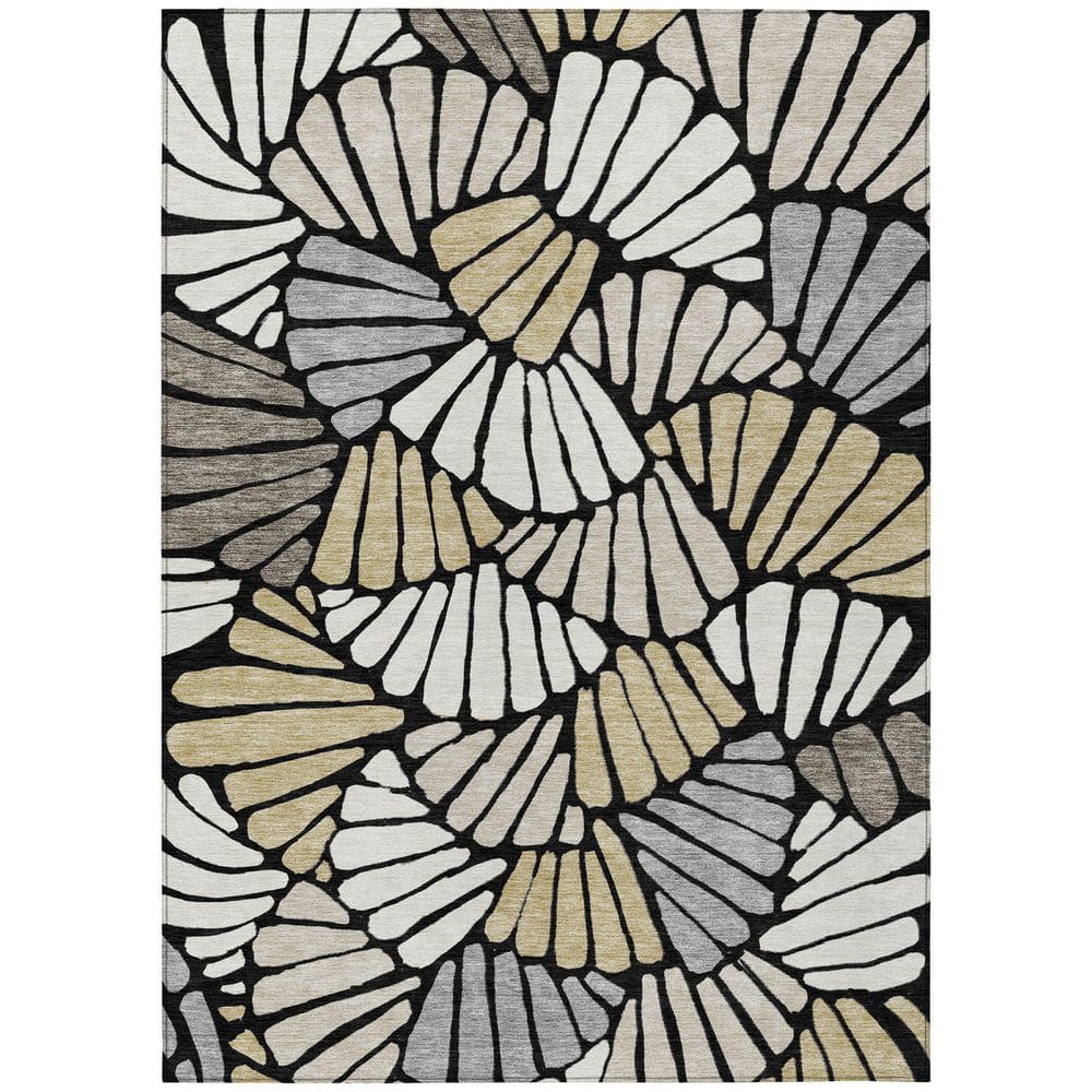 Chantille Machine Washable Indoor/Outdoor Abstract ACN2384 Black 9 ft. x 12 ft. Area Rug price history on PriceWatchPro