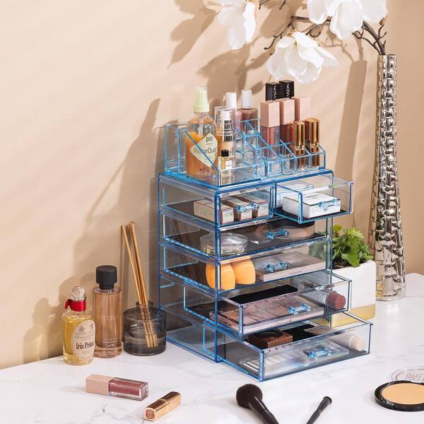 Sorbus Freestanding 6-Drawer 6.25 in. x 14.25 in. 1-Cube Acrylic