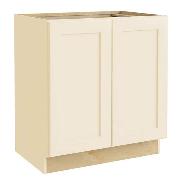 Newport 36 in. W x 21 in. D x 34.5 in. H Assembled Plywood Full Height Door Base Bath Cabinet in Blended Cream