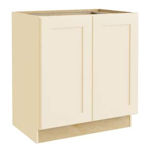 Newport Cream Painted Plywood Shaker Assembled Base Kitchen Cabinet FH Soft Close Left 24 in W x 24 in D x 34.5 in H