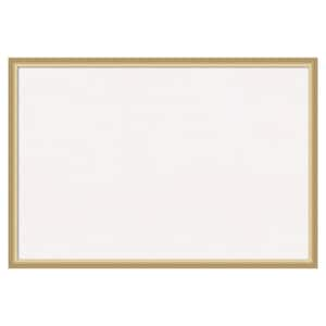 Florence Gold White Corkboard 38 in. x 26 in. Bulletin Board Memo Board