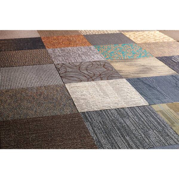 Versatile Assorted Commercial Loop 18 in. x 18 in. Carpet Tile (10 Tiles/Case)