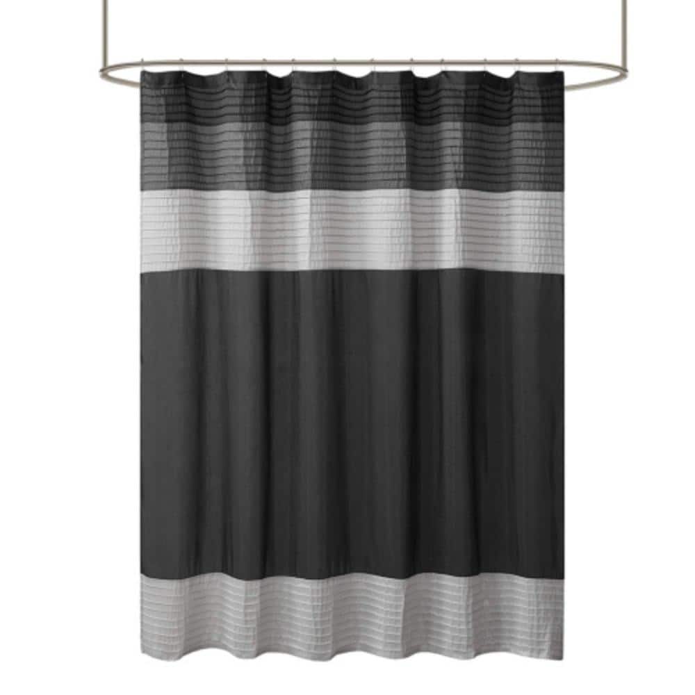 Lightweight 72 in. W x 72 in. L Faux Silk Polyester Shower Curtain Sets in 