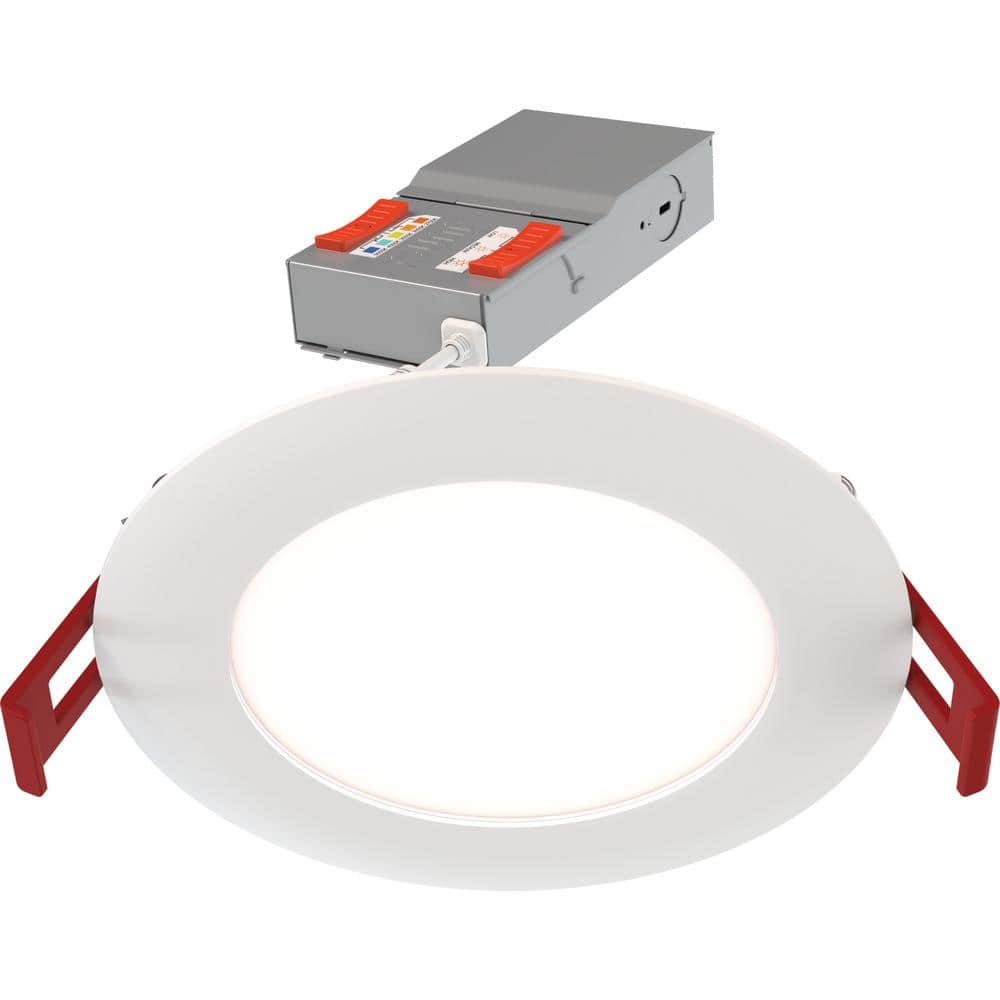 4'' White Aluminum LED Canless Recessed Downlight