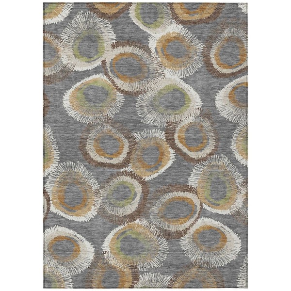 Addison Rugs Chantille Machine Washable Indoor/Outdoor Abstract ACN2278 Gray 9 ft. x 12 ft. Area Rug