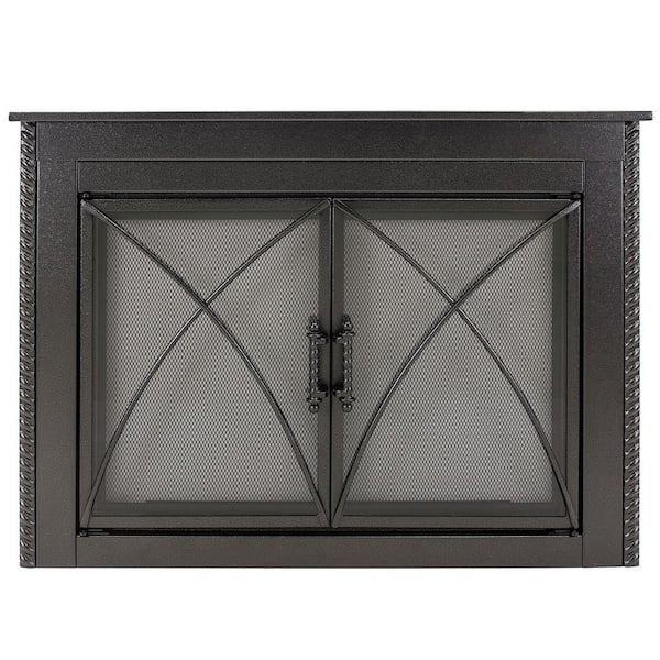 Pleasant Hearth Albus Large Glass Fireplace Doors