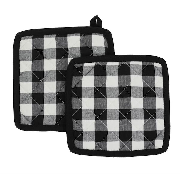 Annie Cotton Black Pot Holder (2-Pack)